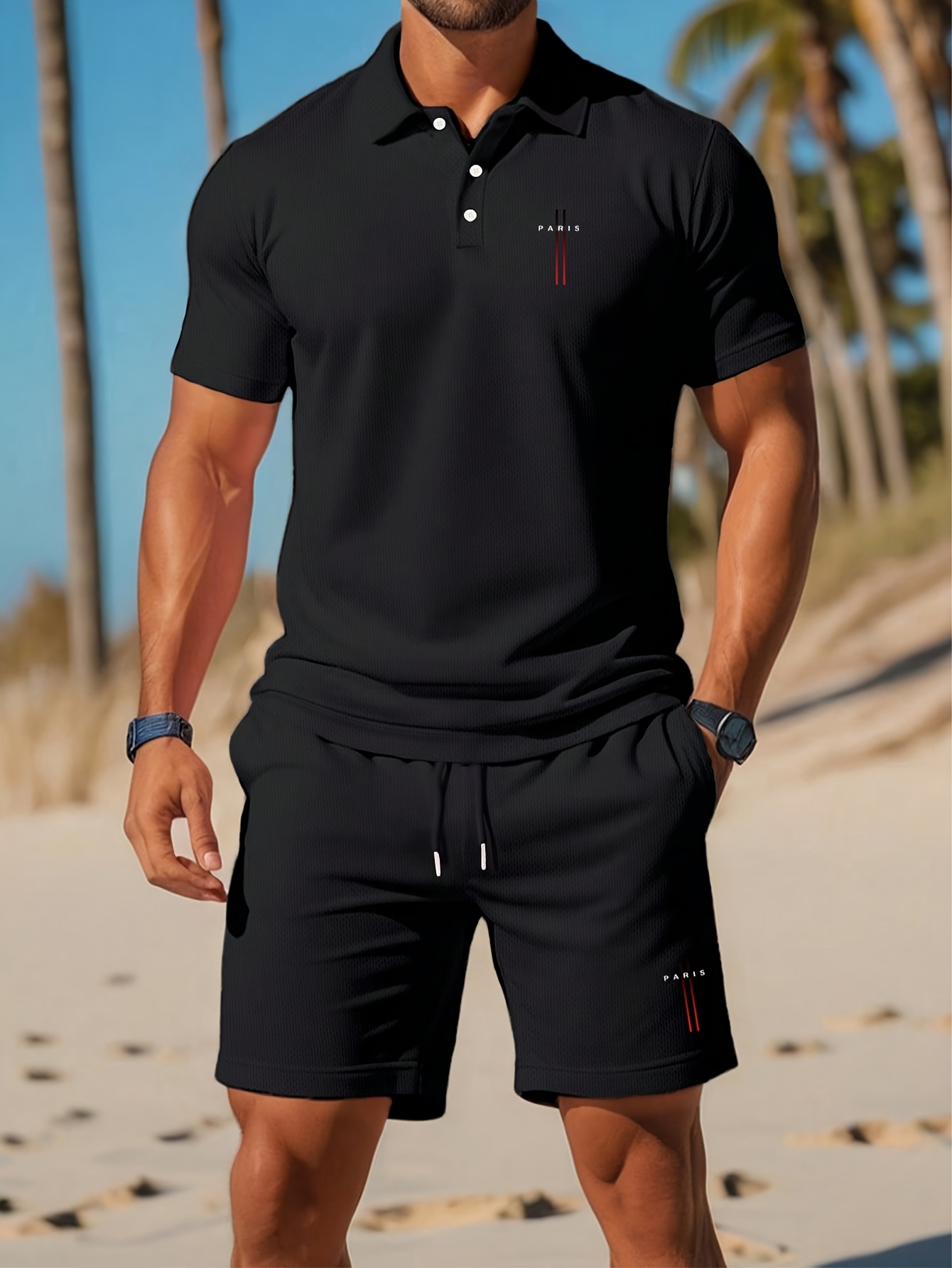 Summer Clothing Shops - Set Kaos Polo Pria Musim Panas