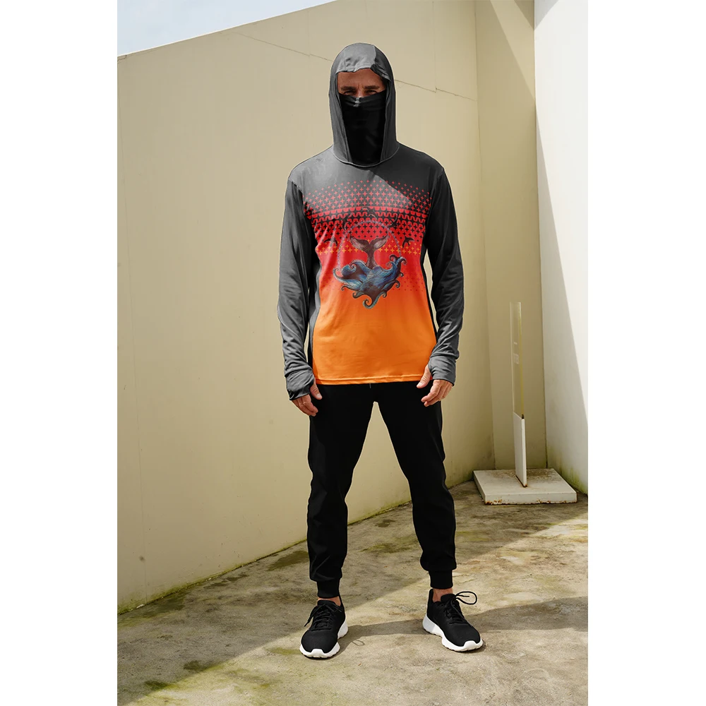 Summer Clothing Types - Kaos Pancing Pria Pelindung Matahari Hoodie