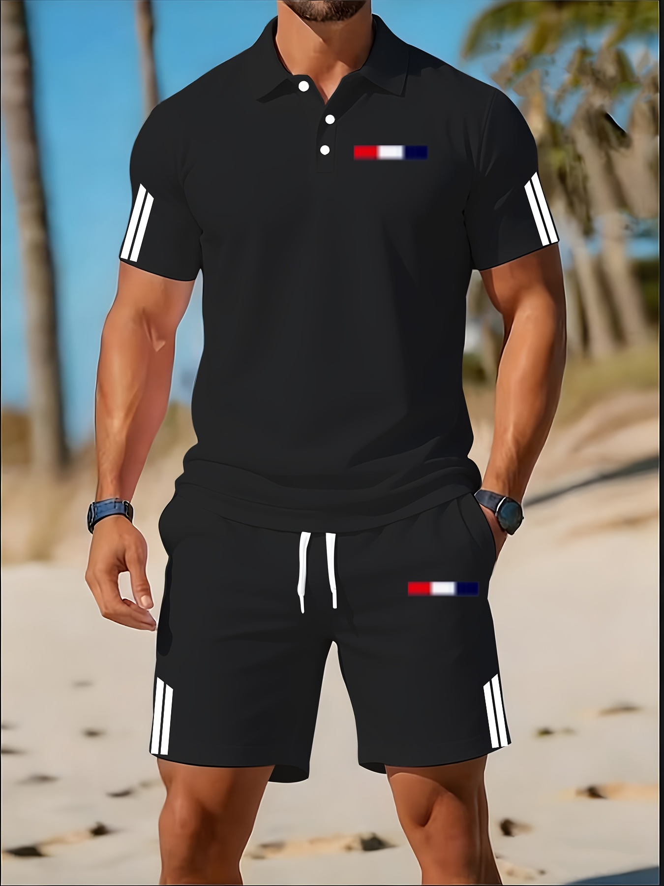 Summer Clothing Shops - Set Kaos Polo Pria Musim Panas