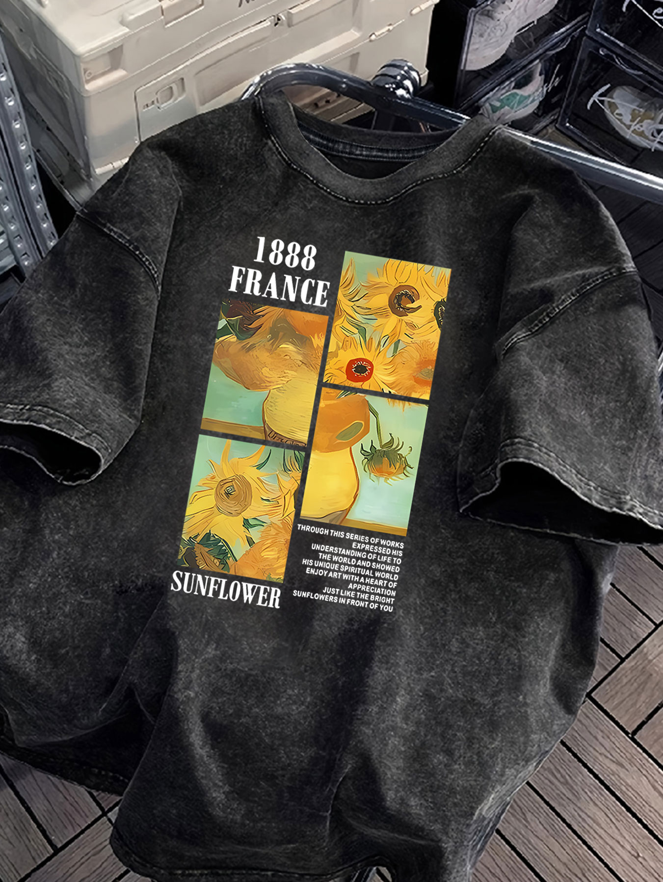 Summer Clothing Drawing - Kaos Vintage Wanita dengan Cetakan Lukisan