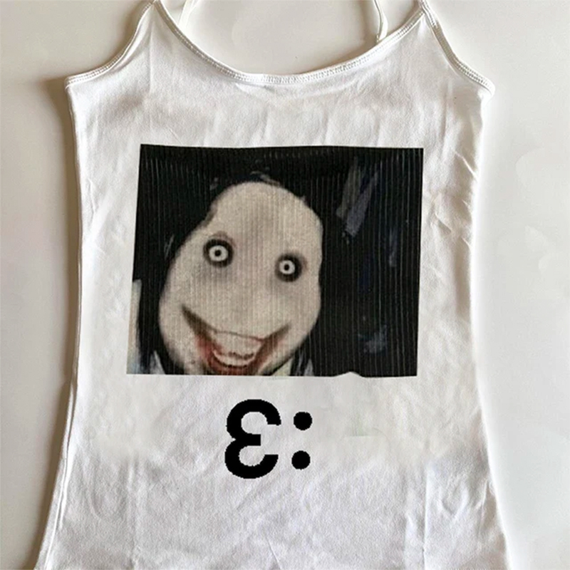Summer Clothing Zara - Goth tertawa keras Anime cetak TankTop