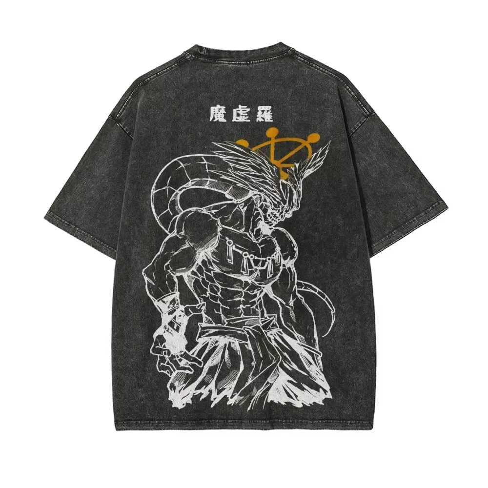 Vintage Summer Clothing Men - Kaos Pria Musim Panas 2026 Mahoraga