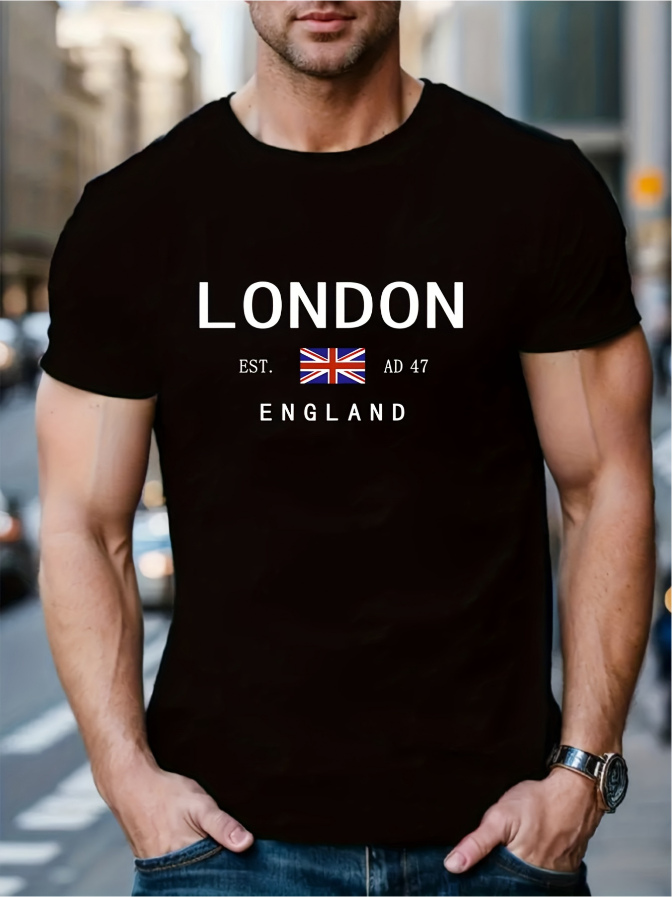 Summer Clothing London - Kaus Pria Wanita Gambar Cetak London