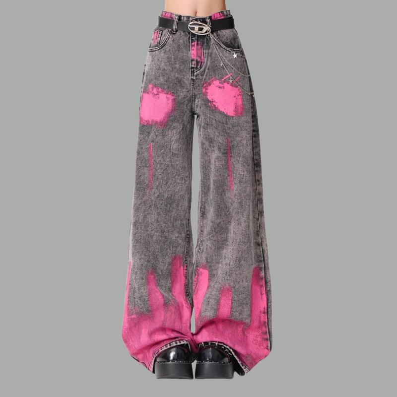 Summer Clothing Drawing - Celana Jeans Graffiti High Street Amerika