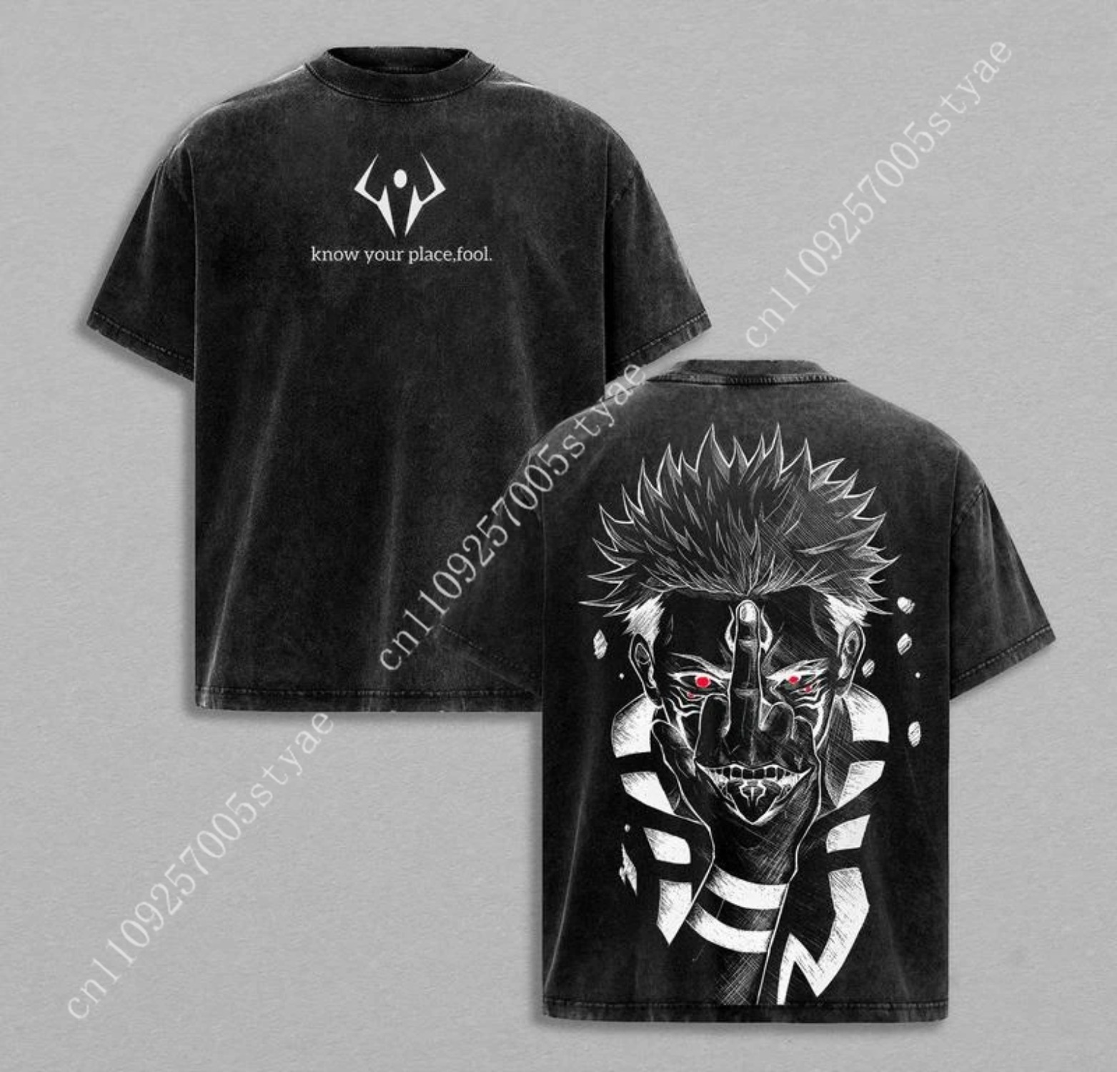 Vintage Summer Clothing Men - Kaos Grafis Anime Ryomen Sukuna Vintage
