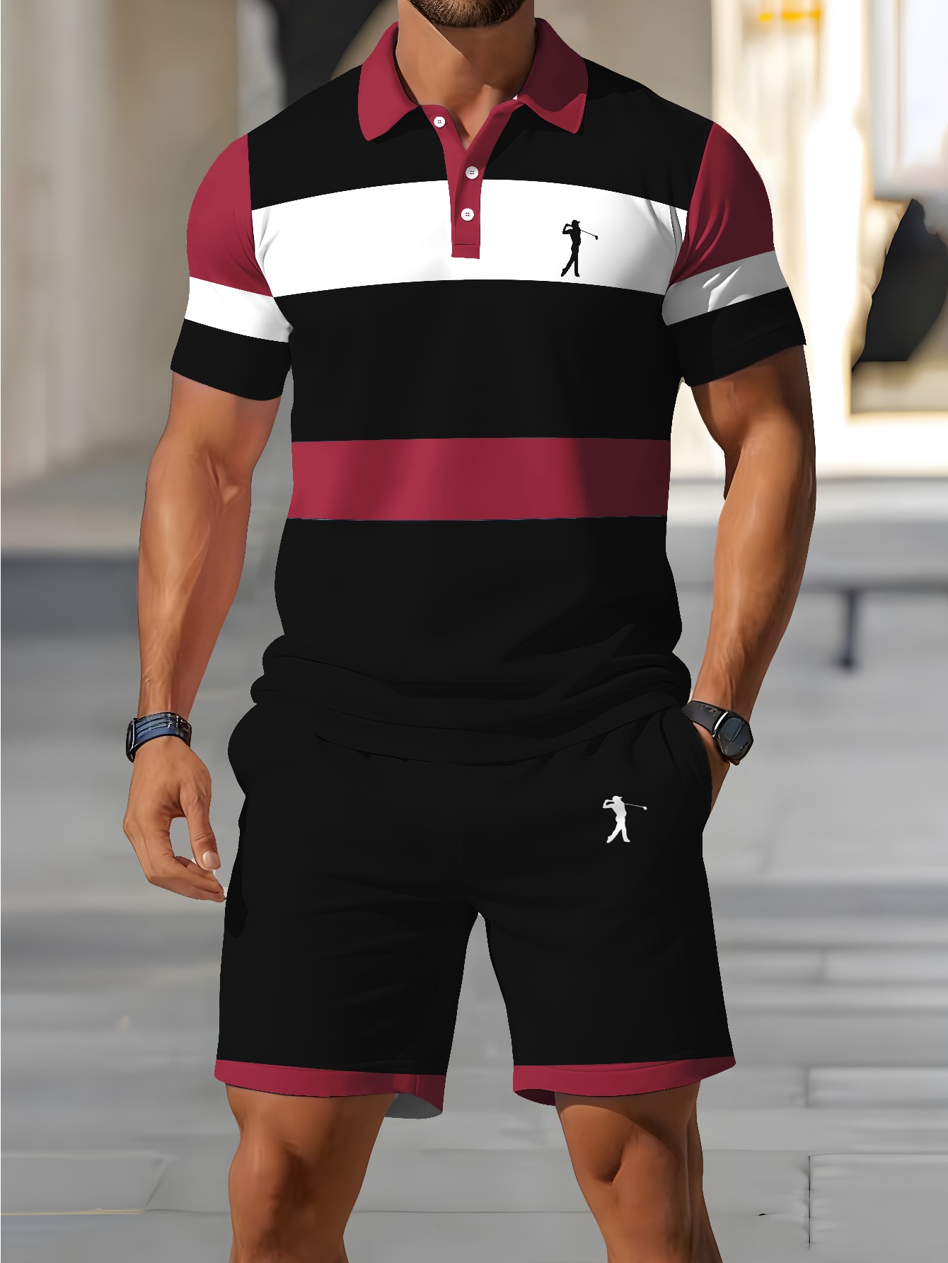 Summer Clothing Shops - Set Kaos Polo Pria Musim Panas