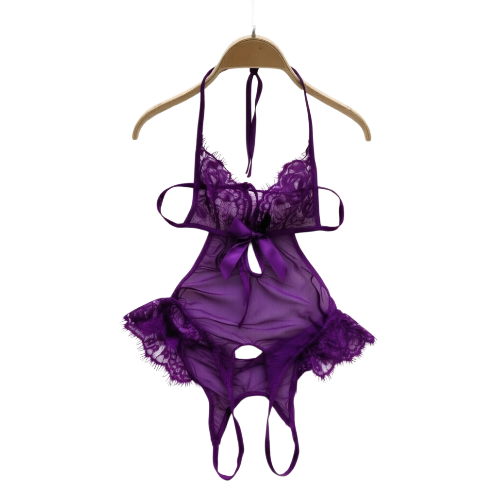 Summer Nights Clothing - Lingerie Seksi Wanita, Bodysuit Tulle Berenda,