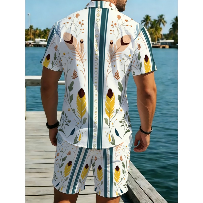 Setelan Pria 2 Potong untuk Mu - Beach Shirt Hawaiian ulasan dan harga