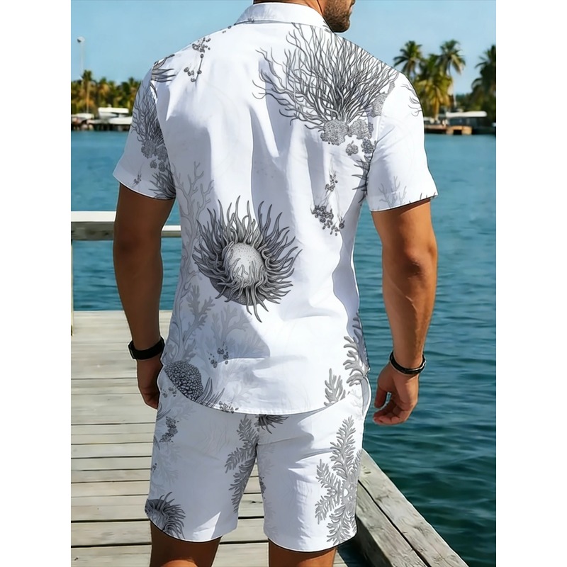 Setelan Kemeja & Celana Pendek - Beach Shirt Hawaiian ulasan dan harga