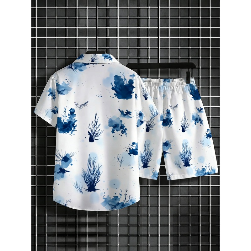 Setelan Kemeja dan Celana Pend - Beach Shirt Hawaiian ulasan dan harga