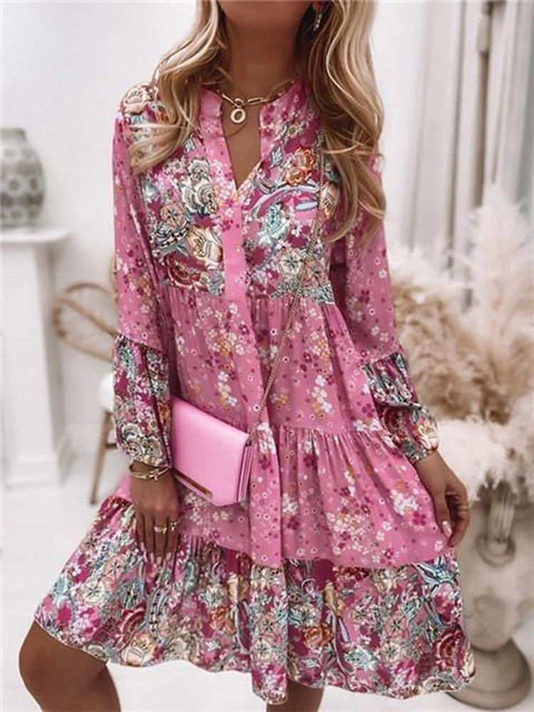 Gaun motif Floral kasual untuk - Summer Clothing Zara ulasan dan harga