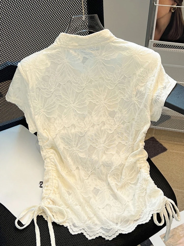 Kemeja Gaya Tiongkok Atasan Cr - Summer Clothing Drawing ulasan dan harga