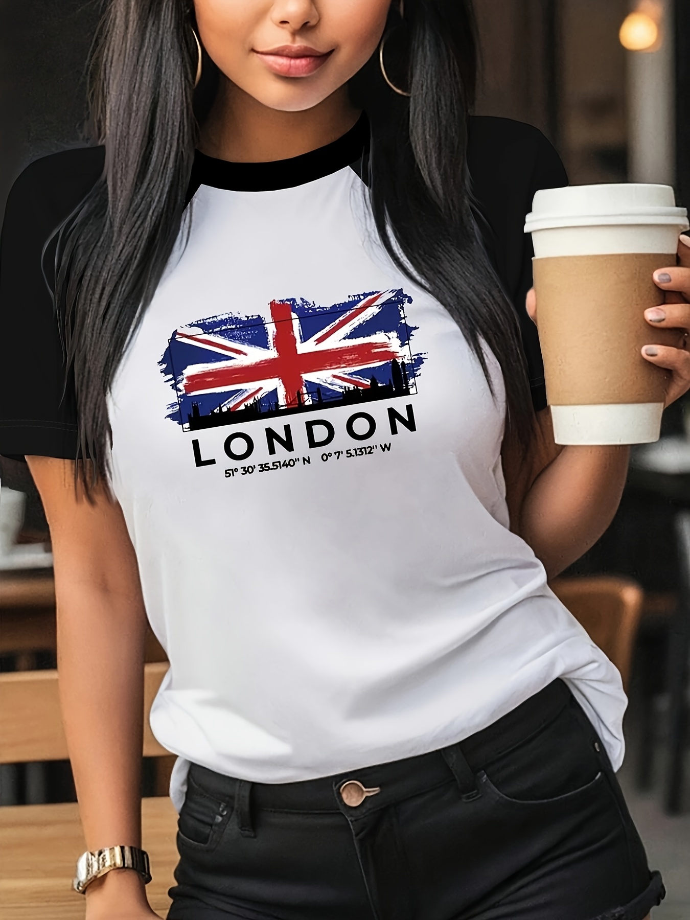 Kaos T-shirt Wanita LONDON den - Summer Clothing London ulasan dan harga
