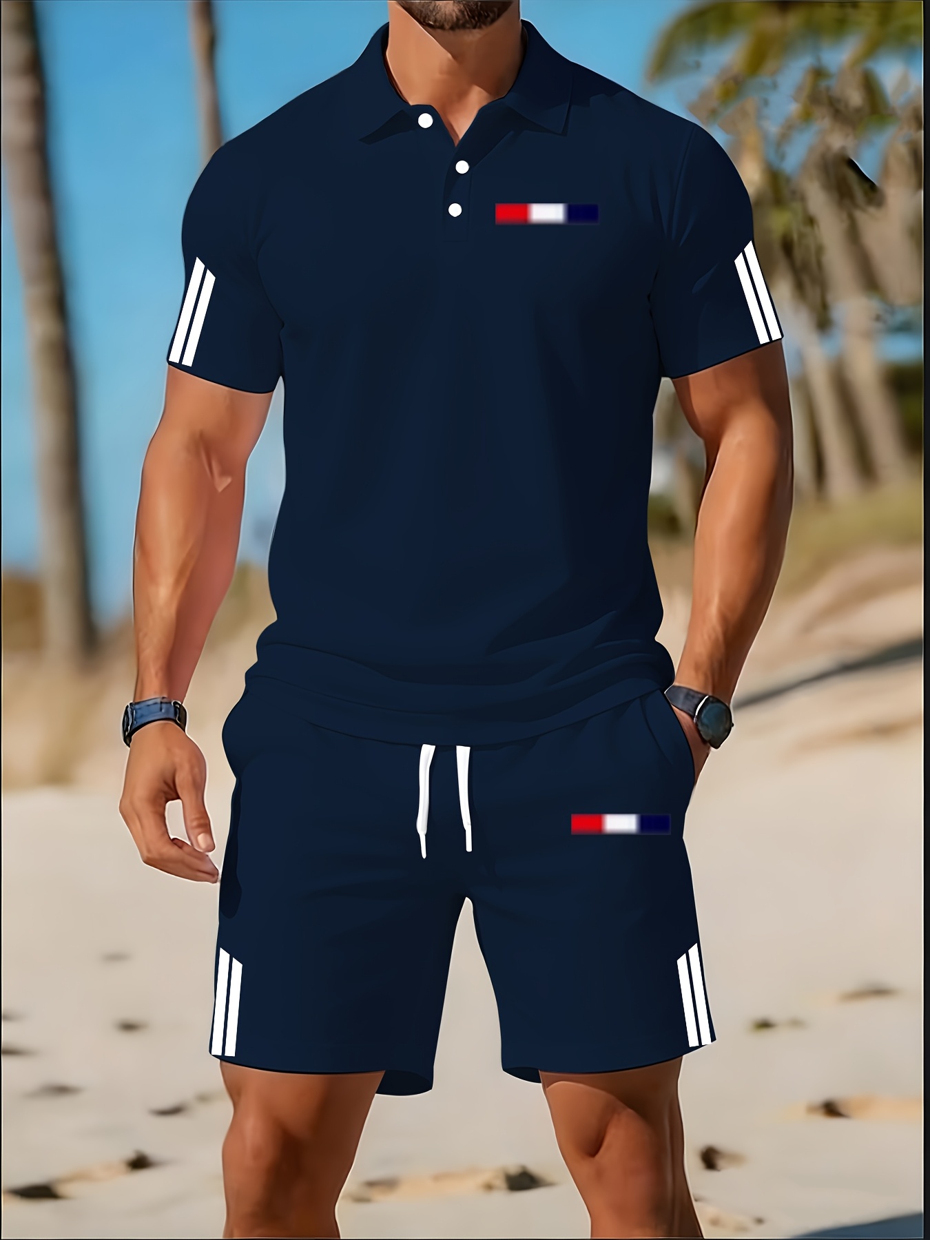 Set Kaos Polo Pria Musim Panas - Summer Clothing Shops ulasan dan harga