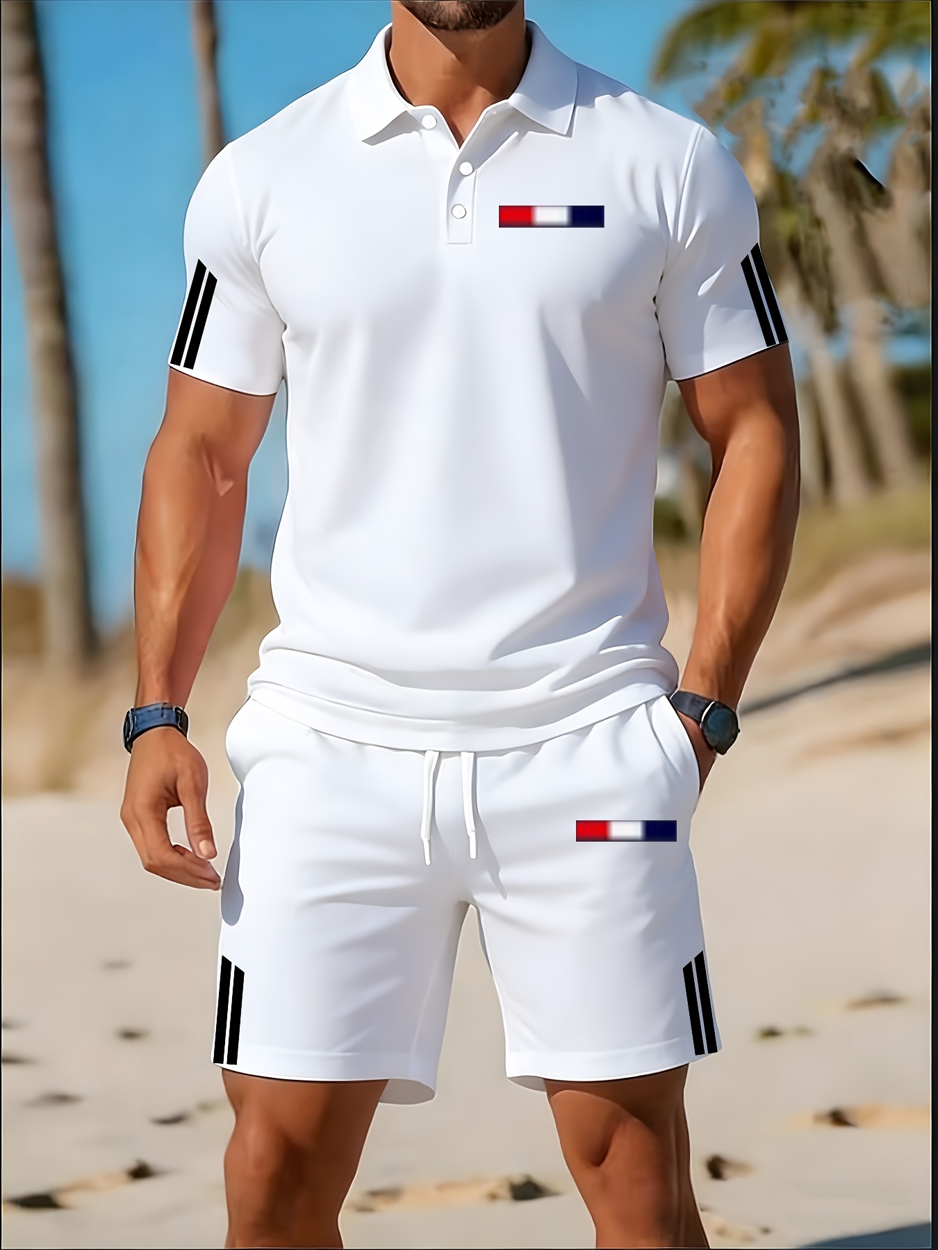 Set Kaos Polo Pria Musim Panas - Summer Clothing Shops ulasan dan harga
