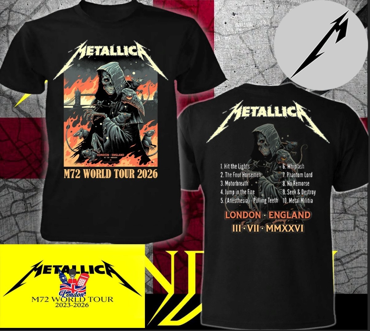 Metallica M72 World Tour 2026  - Summer Clothing London ulasan dan harga