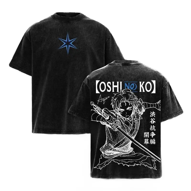 Kaos Anime Jepang OSHI NO KO V - Vintage Summer Clothing Men ulasan dan harga