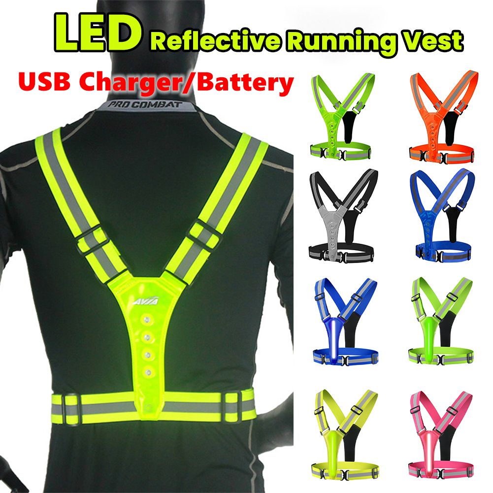 Rompi Lari LED USB Dapat Diisi - Summer Nights Clothing ulasan dan harga