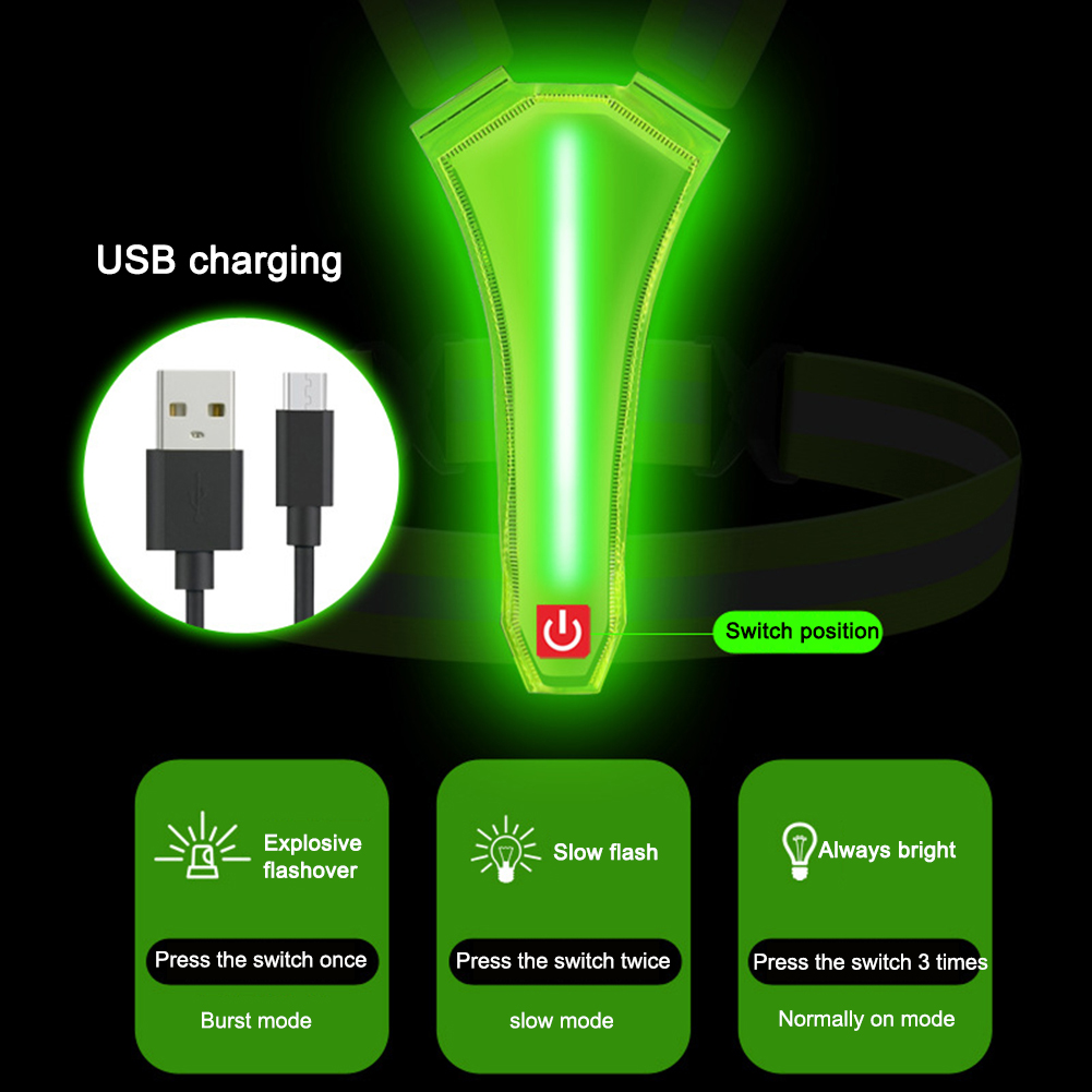 Rompi Lari LED USB Dapat Diisi - Summer Nights Clothing ulasan dan harga