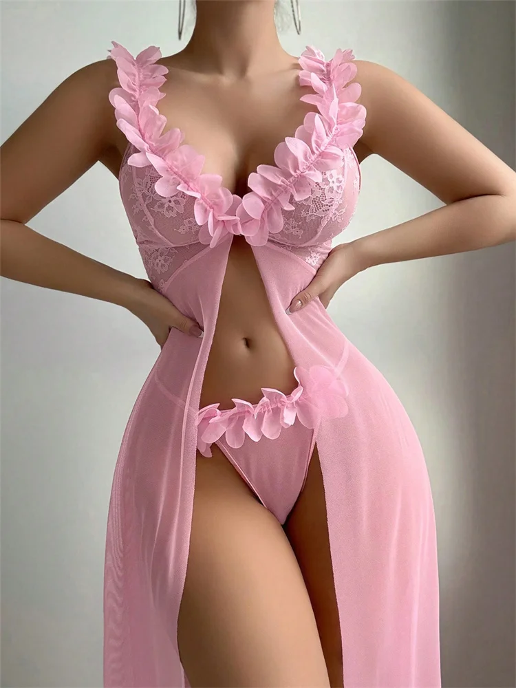 Gaun Tidur Transparan Berenda  - Summer Nights Clothing ulasan dan harga