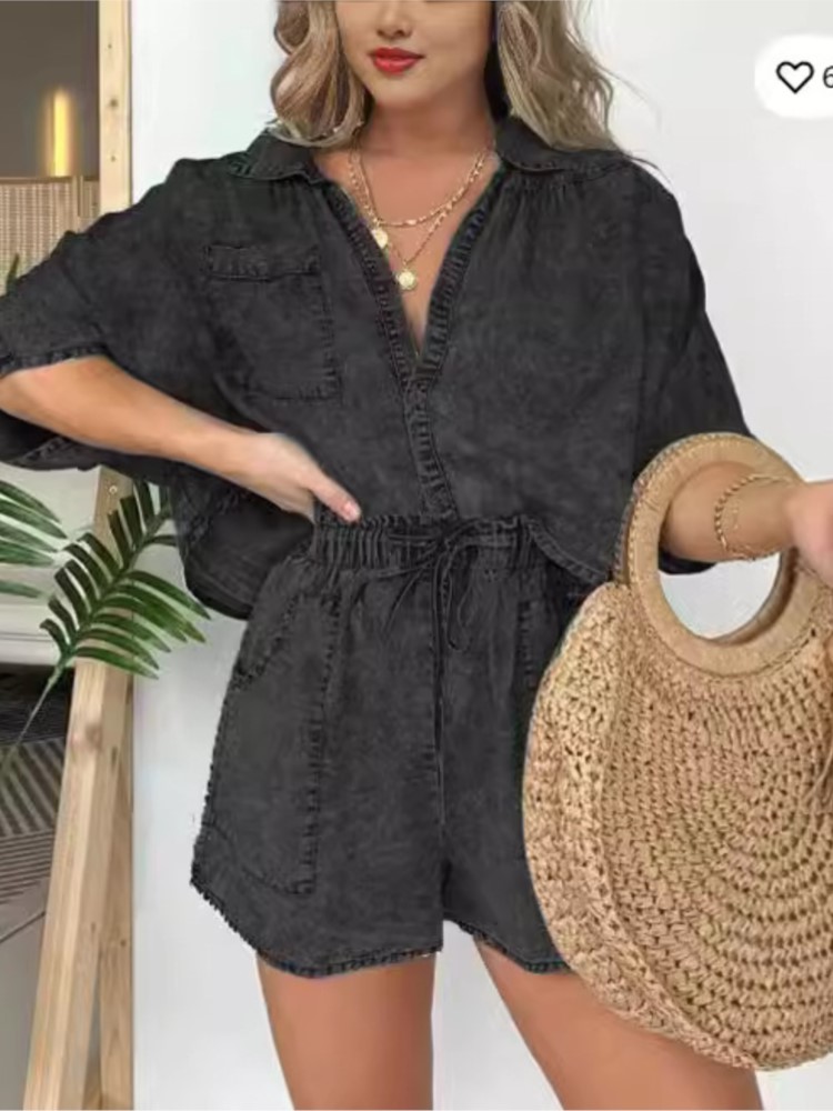 Setelan celana pendek Denim Vi - Summer Clothing Zara ulasan dan harga