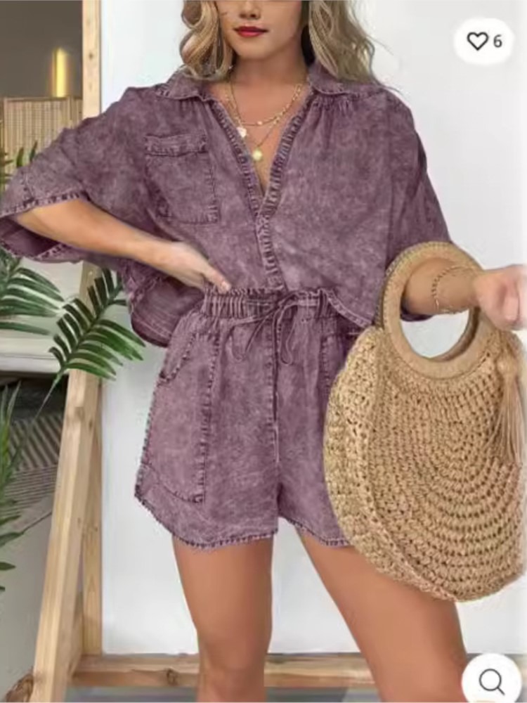 Setelan celana pendek Denim Vi - Summer Clothing Zara ulasan dan harga