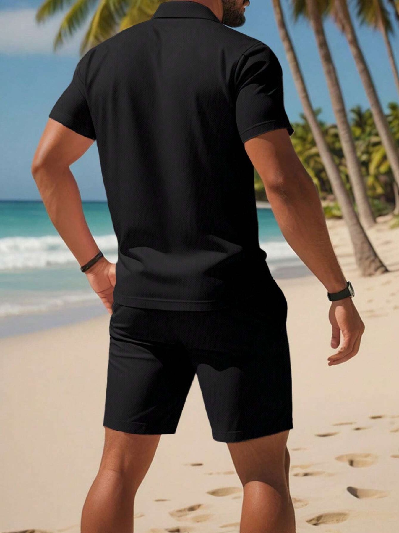 Set Kaos Polo Pria Musim Panas - Summer Clothing Shops ulasan dan harga