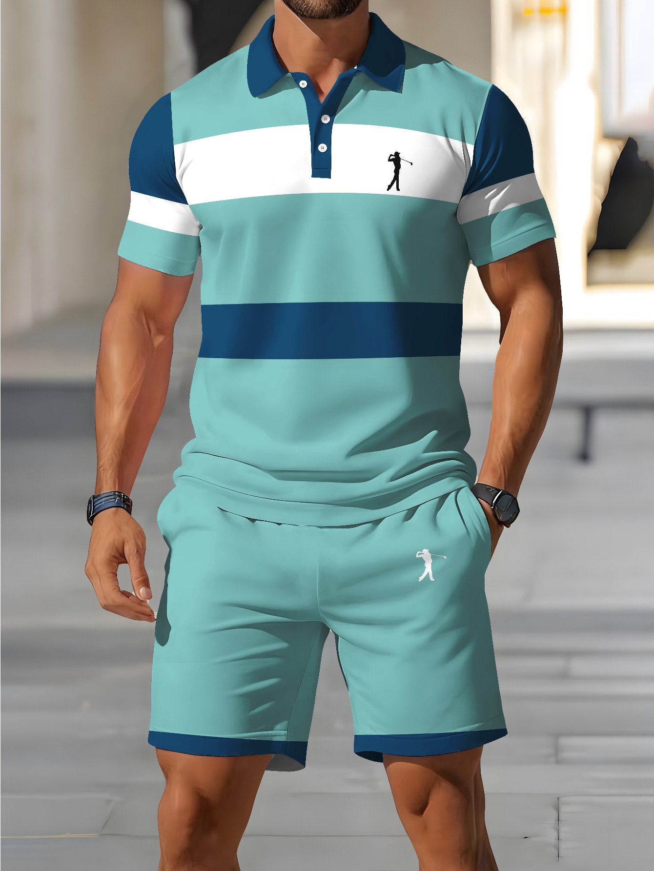 Set Kaos Polo Pria Musim Panas - Summer Clothing Shops ulasan dan harga