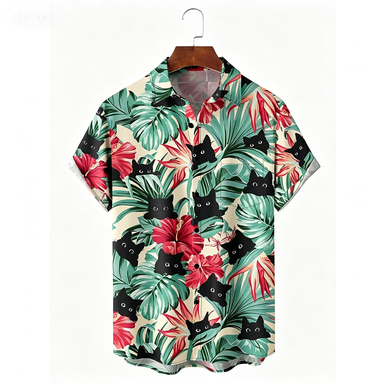 Kemeja Kucing Bunga Pantai Haw - Beach Shirt Hawaiian ulasan dan harga
