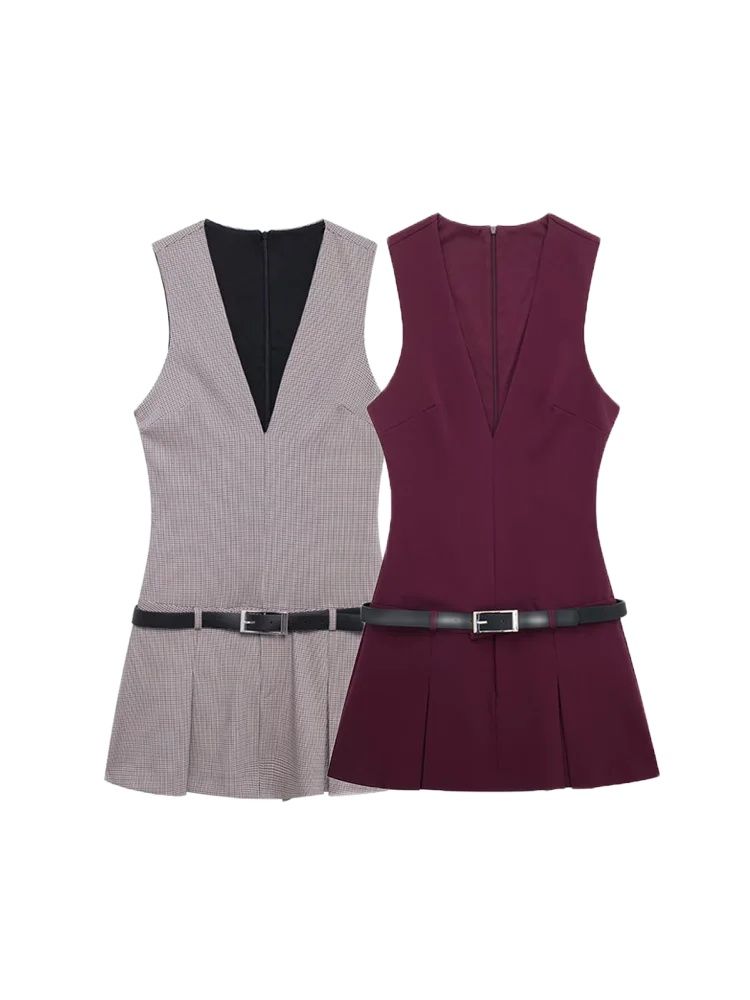 Gaun Mini Lipit Tanpa Lengan d - Summer Clothing Zara ulasan dan harga