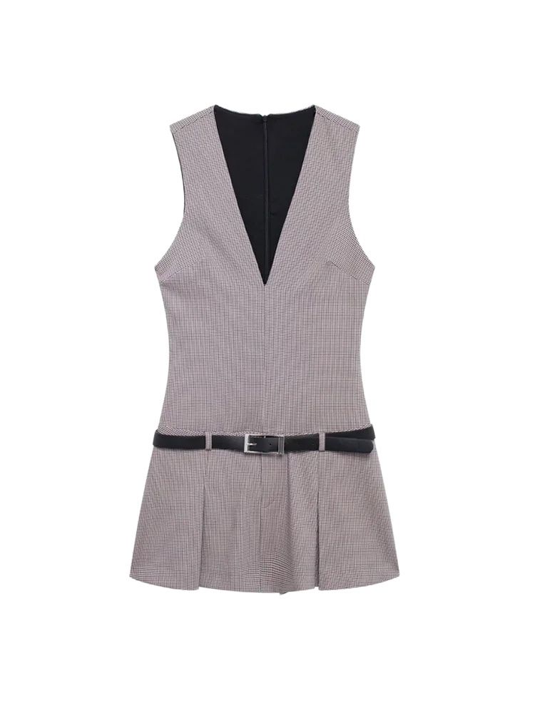 Gaun Mini Lipit Tanpa Lengan d - Summer Clothing Zara ulasan dan harga